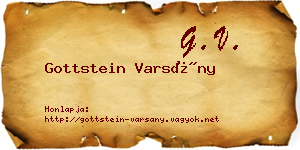 Gottstein Varsány névjegykártya